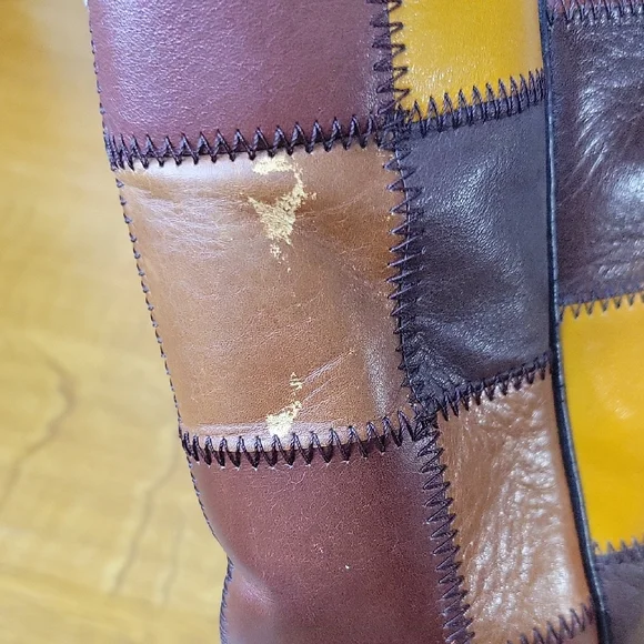 Patchwork Leather Western Boots - Picture 10 of 16